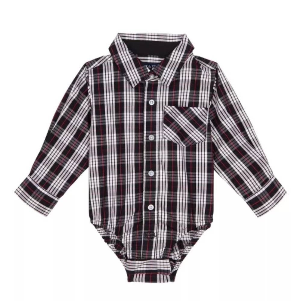Andy & Evan Infant Plaid Button Down Shirt 9-12 Months